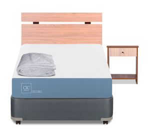 Box americano 1.5 plazas x 190 cm Excellence + set Olmo + plumón Cic