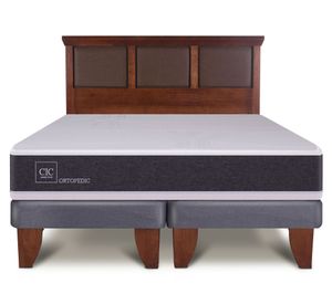 Cama europea 2 plazas New Ortopedic base dividida + respaldo New Torino Cic