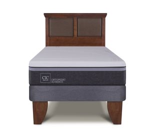 Cama europea 1.5 plazas Ortopedic Advance + respaldo New Torino Cic