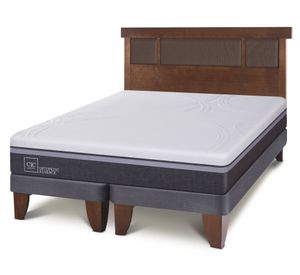 Cama europea 2 plazas Ortopedic Advance base dividida + respaldo New Dublín Cic