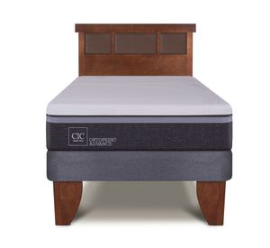 Cama europea 1.5 plazas Ortopedic Advance + respaldo New Dublín Cic