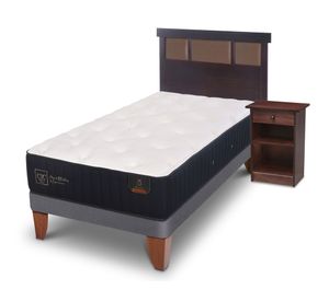 Cama europea 1.5 plazas Premium + Set Dublín chocolate Cic