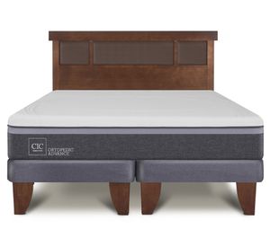 Cama europea king Ortopedic Advance + respaldo New Torino Cic