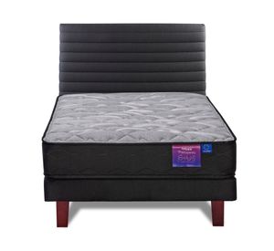 Cama europea 1.5 plazas Therapedic Plus + respaldo Modern grafito