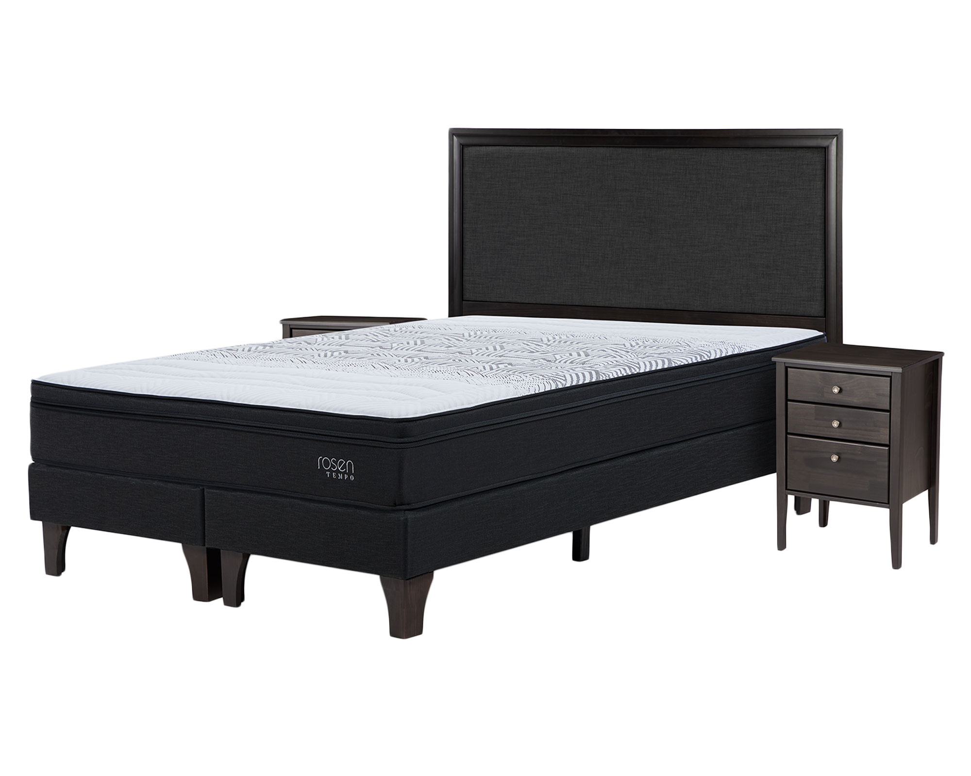 Cama Europea King Tempo Base Completa Rosen