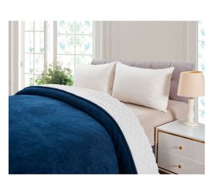 Plumón coral 2 plazas azul Idetex