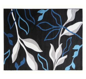 Alfombra 80x120 cm Frise carved Florida D2 negro Idetex.