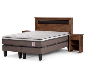 Cama europea 2 plazas New style 6 base dividida + set Ferrara Rosen