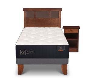 Cama europea 1.5 plazas Premium + Set Dublín caramelo Cic