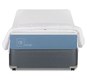 Box americano 1 plaza x 190 cm Excellence + plumón Cic