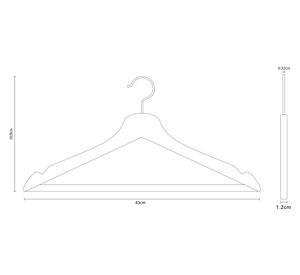 Colgador madera 8 unidades