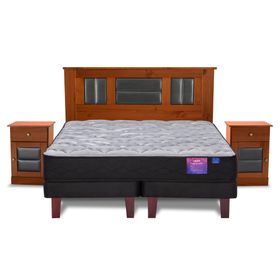 Cama europea king Therapedic Plus base dividida + Set Lorraine