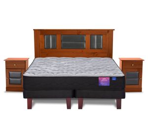 Cama europea king Therapedic Plus base dividida + Set Lorraine