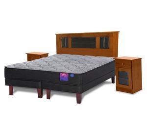 Cama europea king Therapedic Plus base dividida + Set Lorraine