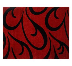 Alfombra 80x120 cm Frize carved D3 rojo Idetex