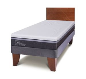 Cama europea 1.5 plazas Ortopedic Advance + respaldo New Villarrica Cic