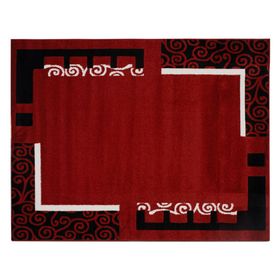 Alfombra 80x120 cm Frize carved D5 rojo Idetex