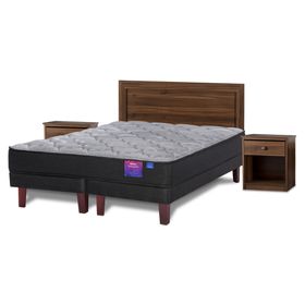 Cama europea Therapedic Plus 2 plazas base dividida + Set muebles Asturias