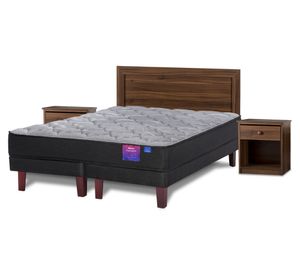Cama europea Therapedic Plus 2 plazas base dividida + Set muebles Asturias