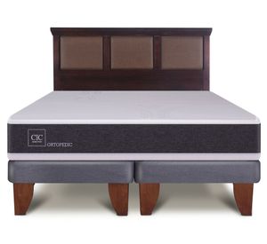 Cama europea king Ortopedic + respaldo New Torino Cic