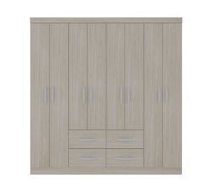 Clóset 8 puertas 4 cajones crema 183x40x177 cm