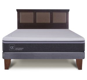 Cama europea 2 plazas Ortopedic Advance + respaldo New Torino Cic