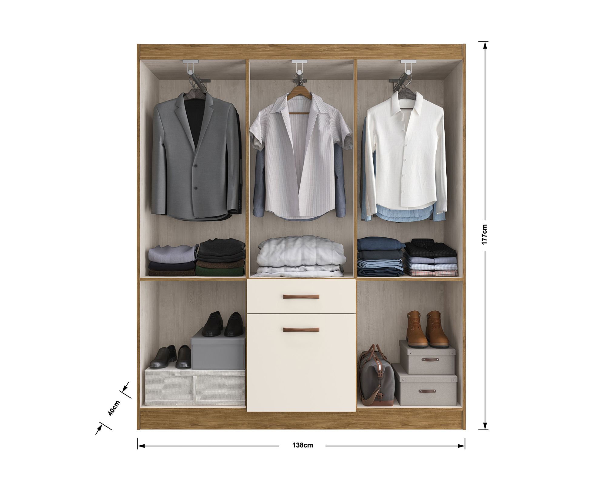 Clóset 6 puertas 1 cajón 5806 Nordico blanco | Easy.cl