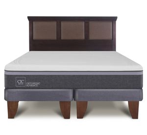 Cama europea 2 plazas Ortopedic Advance base dividida + respaldo New Torino Cic