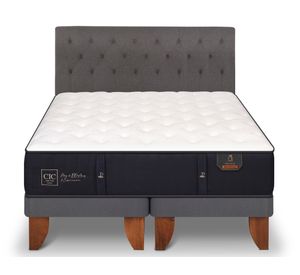 Cama europea king Premium + respaldo Kavery Cic