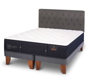 Cama europea king Premium + respaldo Kavery Cic