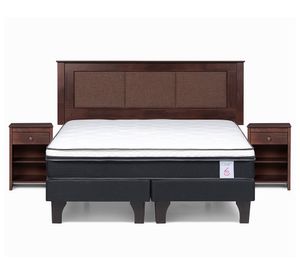 Cama europea king New Style 6 base dividida + set Rachel