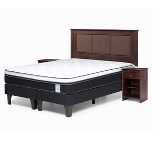 Cama europea king New Style 6 base dividida + set Rachel