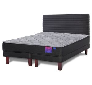Cama europea 2 plazas Therapedic Plus base dividida + respaldo Modern grafito