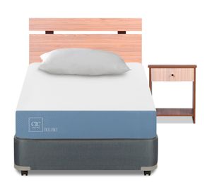 Box americano 1.5 plazas x 190 cm Excellence + set Olmo + almohada Cic