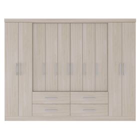 Clóset 10 puertas 4 cajones Lagos 183x235x45 cm