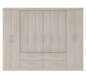 Clóset 10 puertas 4 cajones Lagos 183x235x45 cm