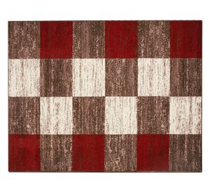 Alfombra 80x120 cm Frize carved D4 rojo Idetex.