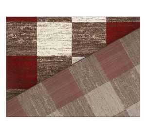Alfombra 80x120 cm Frize carved D4 rojo Idetex.
