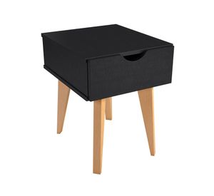 Velador 1 cajón Nordic negro Be Design