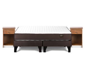 Cama europea King Ergo T + base dividida + 2 veladores Tabor