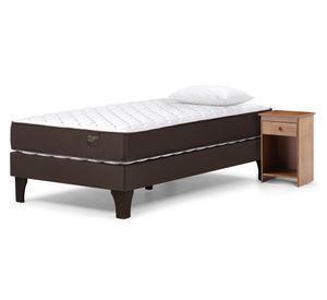 Cama europea 1.5 plazas Ergo T + velador Tabor + almohada