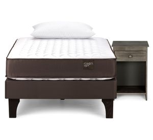 Cama europea 1.5 plazas Ergo T + velador Tabor + almohada
