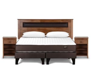 Cama europea 2 plazas Ergo T + base dividida + set Ferrara + almohadas Slight