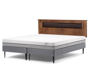 Cama europea King Pratta + base dividida + respaldo Ferrara
