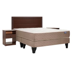 Cama europea 2 plazas x190 cm Bamboo base dividida + Set Pamplona