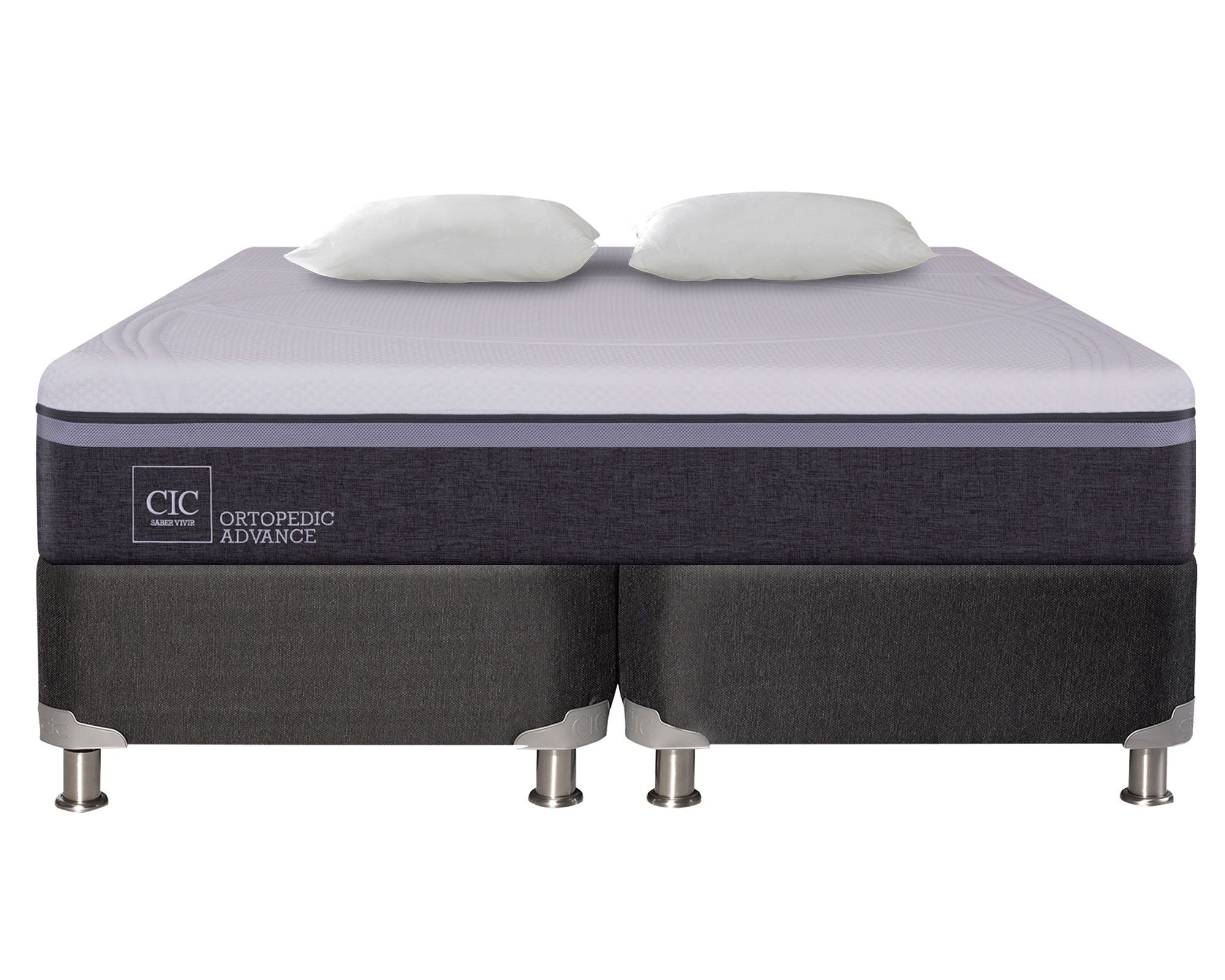 CIC Box spring King Ortopedic Advance + almohada Cic