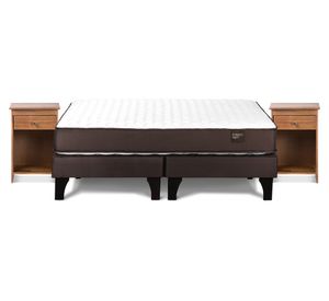 Cama europea 2 plazas Ergo T + base dividida + 2 veladores Tabor