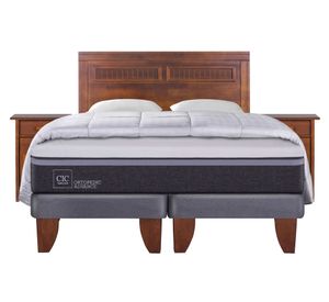 Cama europea king Ortopedic Advance + set Milán + almohadas + plumón Cic