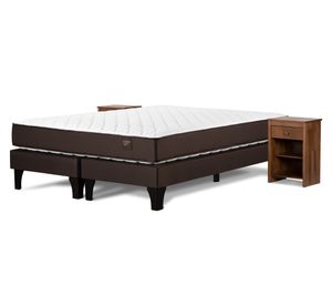 Cama europea King Ergo T + base dividida + 2 veladores Ferrara