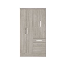 Clóset 4 puertas 1 cajón 1 zapatera crema 177x94x40 cm